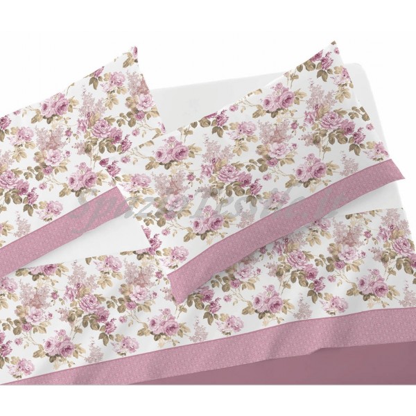 Completo Lenzuola Flanella 11348 Rosa