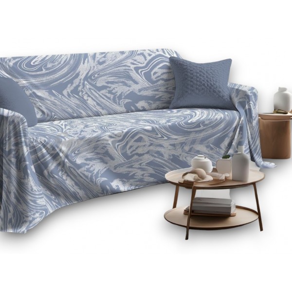 Copritutto 100% Cotone Splash Azzurro