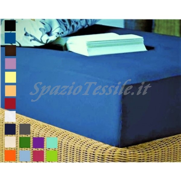 Lenzuolo Sotto Con Angoli 140x200+ H 25 cm Piazza e Mezza o  Federe 100% Cotone 