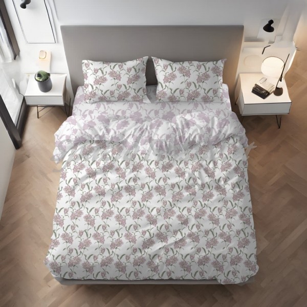 Parure Copripiumino Flanella Magnolia Rosa