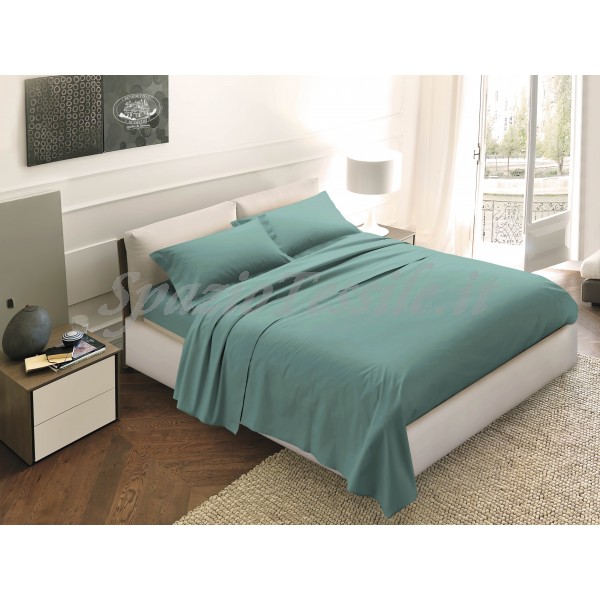 Completo Letto Matrimoniale 100% Puro Cotone Percalle