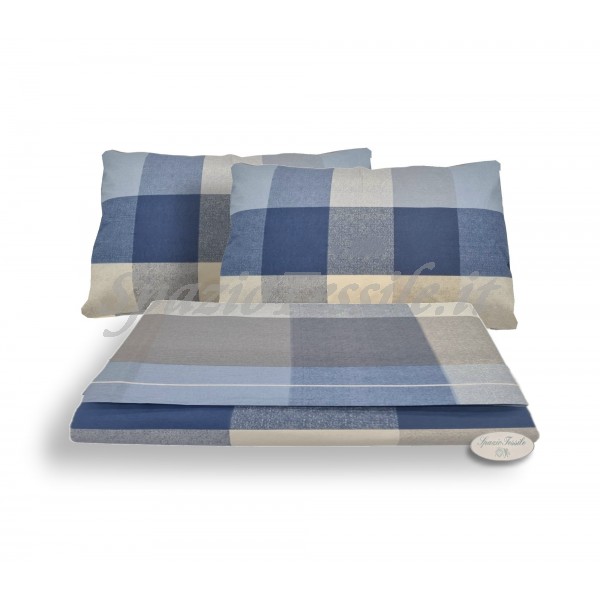 Completo Lenzuola Scotland Azzurro