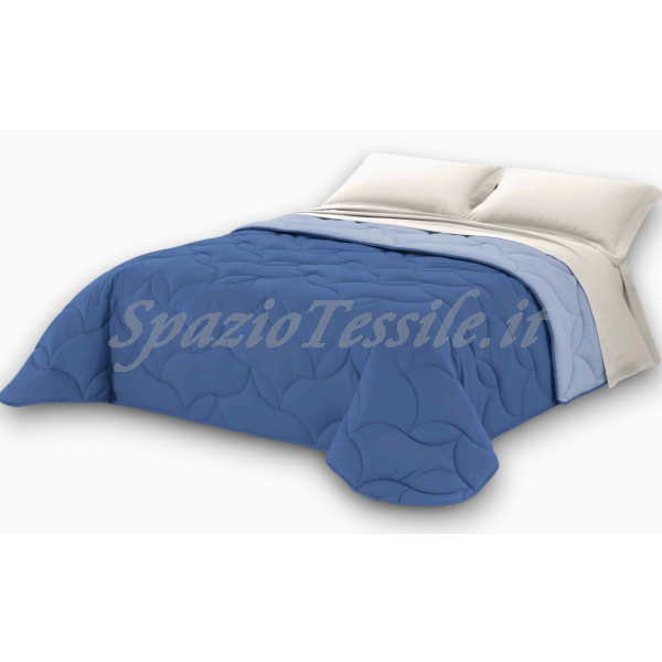 Trapunta microfibra doubleface Ilary Bluette Azzurro