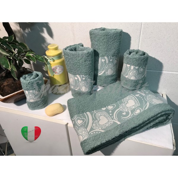 Set Spugne Bagno Love Me Verde