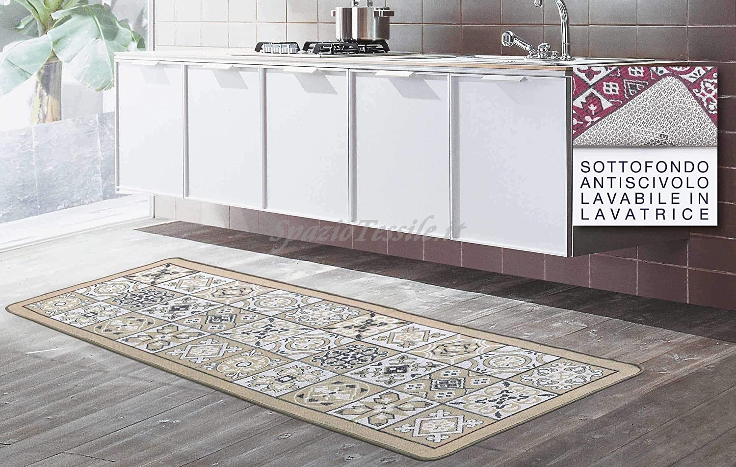 tappeti da Cucina tappeti rettangolari Lavabili uffici Negozi Antiscivolo Size:60×100cm Corridoi di Corsa Ambienti Casual e Formali