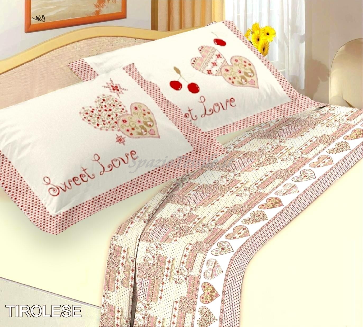 Completo Lenzuola Le Parole Del Cuore Sweet Love