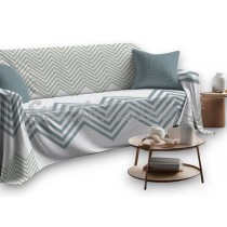 Copritutto 100% Cotone Zig Zag Verde