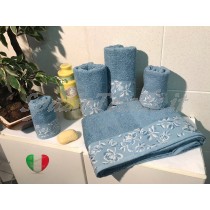 Set Spugne Bagno Roseto Celeste