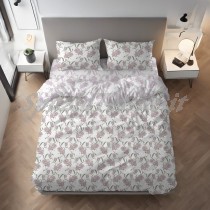 Parure Copripiumino Flanella Magnolia Rosa