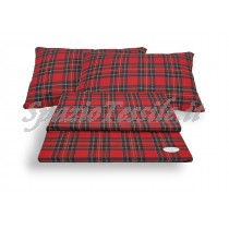 completo lenzuola scozia rosso
