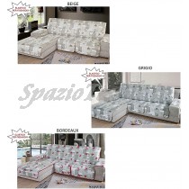 Copridivano con penisola Shabby 3/4 posti