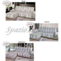 Copridivano con penisola Shabby