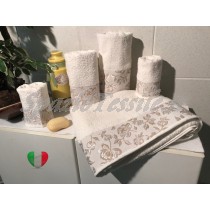 Set Spugne Bagno Roseto Panna