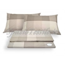 Completo Lenzuola Flanella Scotland Beige