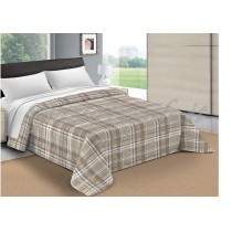 Trapunta Microfibra Tartan Beige