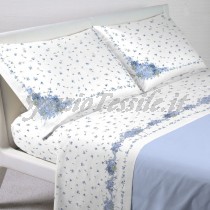 Completo Lenzuola Dis. Viola Azzurro