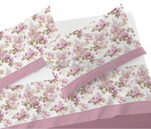 Completo Lenzuola Flanella 11348 Rosa