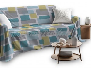 Copritutto 100% Cotone Square Azzurro