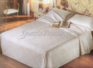 Coperta copriletto broccato elisabeth bianco