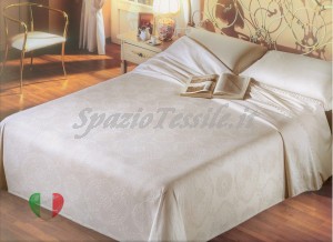 Coperta copriletto broccato elisabeth bianco