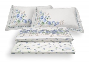 Completo Lenzuola Cloe Azzurro