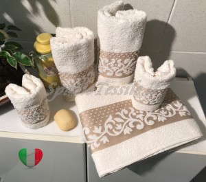 Set Spugne Bagno Corinto Panna