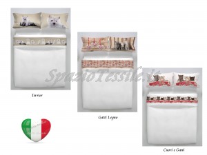 completo lenzuola stampe digitali cuccioli