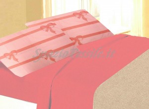 Completo Lenzuola Fiocchetti Rosa