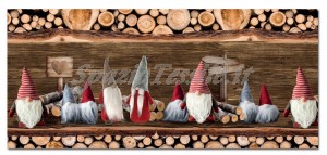 Tappeto cucina gommato multiuso 3D gnomi tronchi