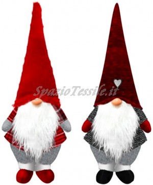 Pupazzo Babbo Babbino Decorativo Fermaporta Rosso Natale altezza 65cm