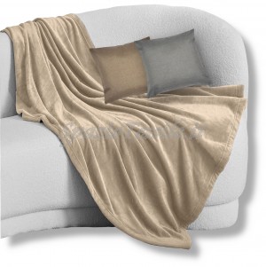 Plaid Coperta Velvet Tinta Unita Soffice Pile effetto Velluto rm