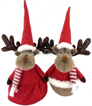 coppia renne natalizie fermaporta