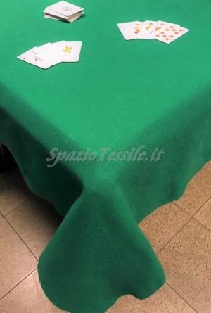 Copritavolo Mollettone Salvatavolo Feltro Verde da Gioco Poker Senza Elastico