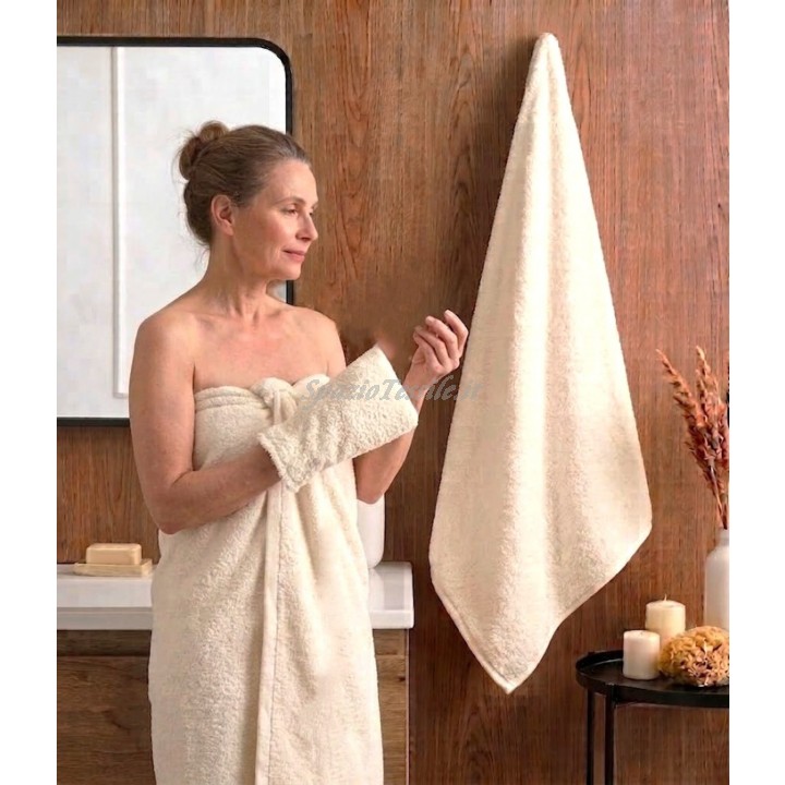 Asciugamani Spugna 350 grammi Mq 100% Cotone Naturale Telo Doccia Viso Ospite