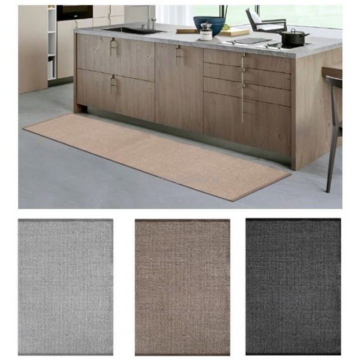 Tappeto Stuoia Cucina Glamour 100%Cotone Indiano Multiuso con Antiscivolo 6 Colori
