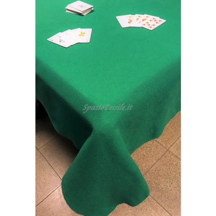 Copritavolo Mollettone Salvatavolo Feltro Verde da Gioco Poker Senza Elastico