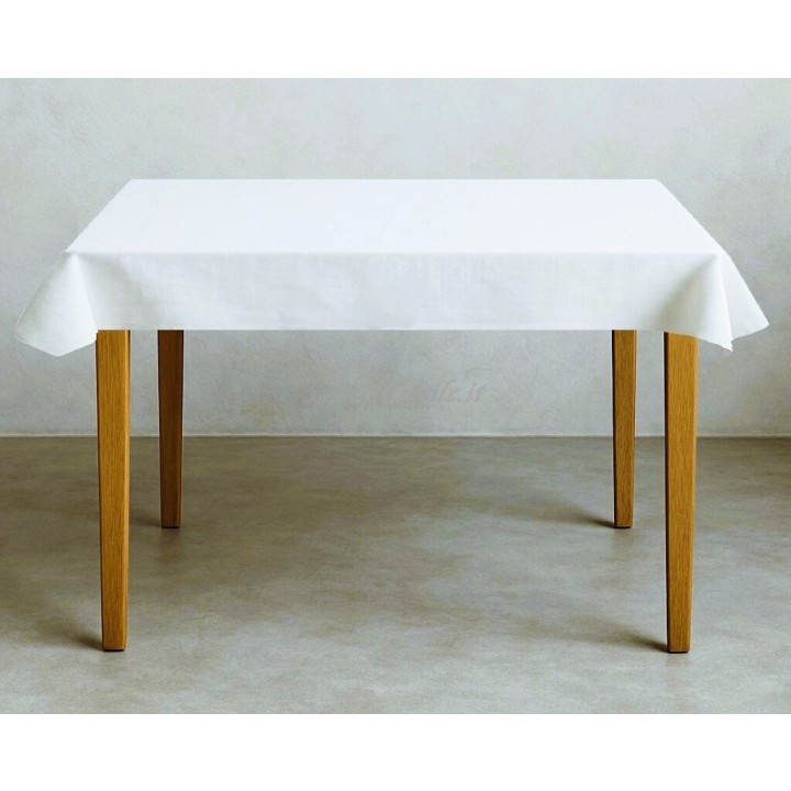 Mollettone Bianco Senza Elastico Copritavo SalvaTavolo SottoTovaglia 100%Cotone