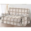 copridivano laccetti tartan beige