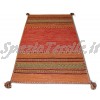 Tappet kilim con nappe arancio