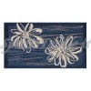 tappeto ciniglia living fiori blu