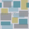 Completo lenzuola square azzurro