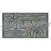 tappeto ciniglia living fiori grigio