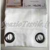 TENDA ARREDO 140X290 EFFETO SETA CON ANELLI BIANCO