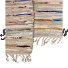 Tappeto pezzotto pelle cotone con frange