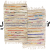 Tappeto pezzotto pelle cotone con frange