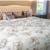 Copriletto Microfibra Roseto Beige