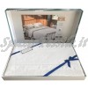 Coperta Copriletto Broccato Piquet Roseto Bianco Pizzo Scatola