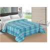 Trapunta Microfibra Tartan Blu